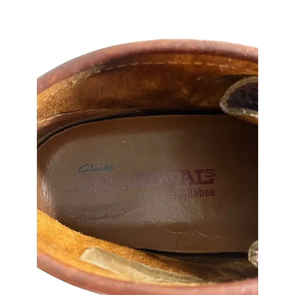 Clarks Originals Wallabee Boots Men’s 9 Premium Leather Chukka #35432 Crepe Sole